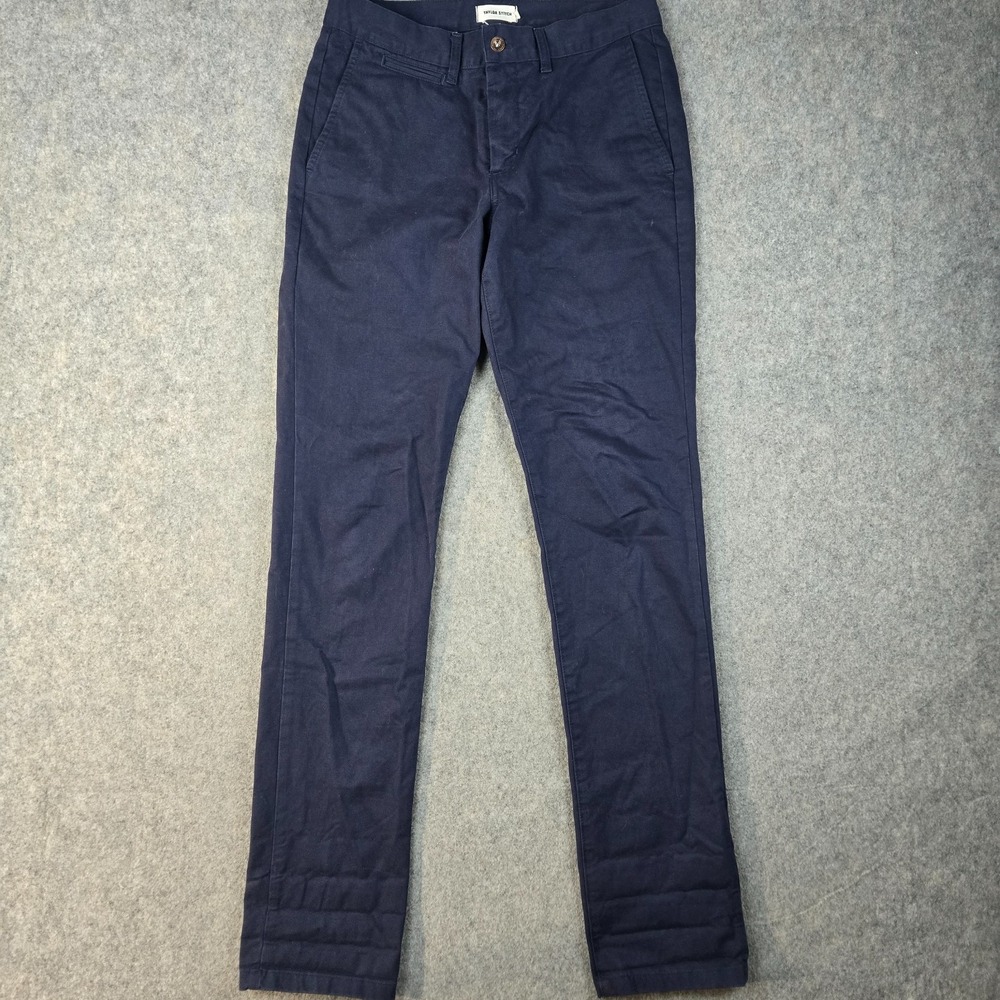 Taylor Stitch Democratic Foundation Chino Pant Mens 31x36 Navy Blue Slim Fit